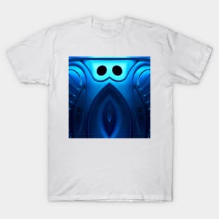 stainless steel sinks in futuristic patterns gunmetal blue THREE T-Shirt